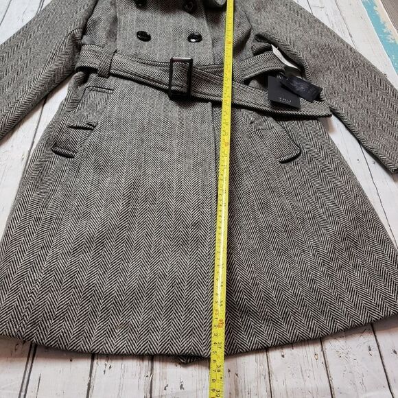 NWT - New True Karma wool blend Trench coat Large - Picture 5 of 9